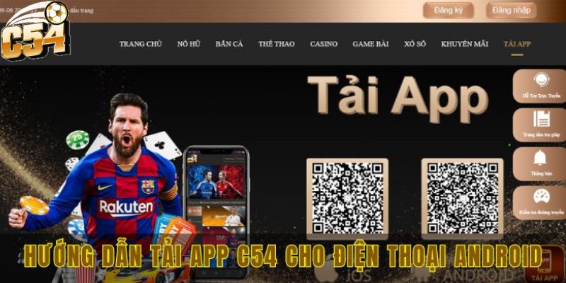 Cách tải app C54 cho điện thoại hệ điều hành Android