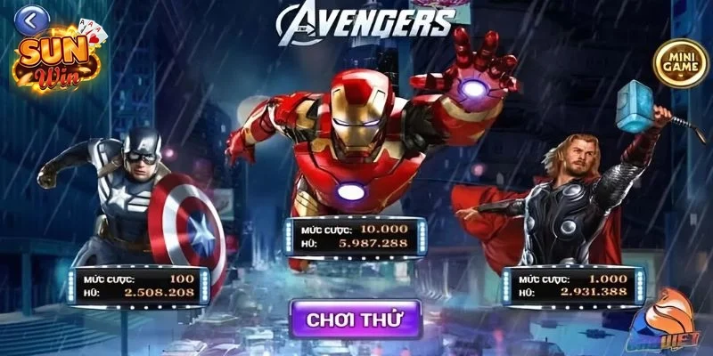 Trải Nghiệm Slot Game Avengers Sunwin – Đồ Họa Đỉnh Cao, Thưởng Cực Lớn 1